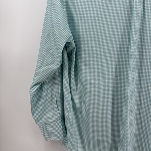 Peter Millar Men's White Blue Check Crown Soft Button Down Shirt Silk Blend XL - Picture 7 of 14